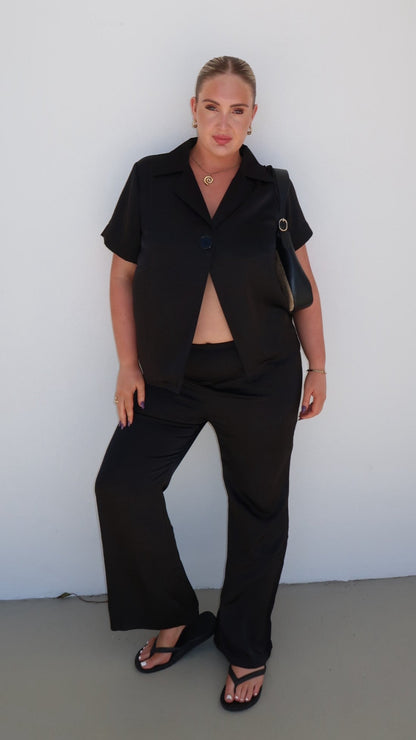 Imogen Button Shirt - Black