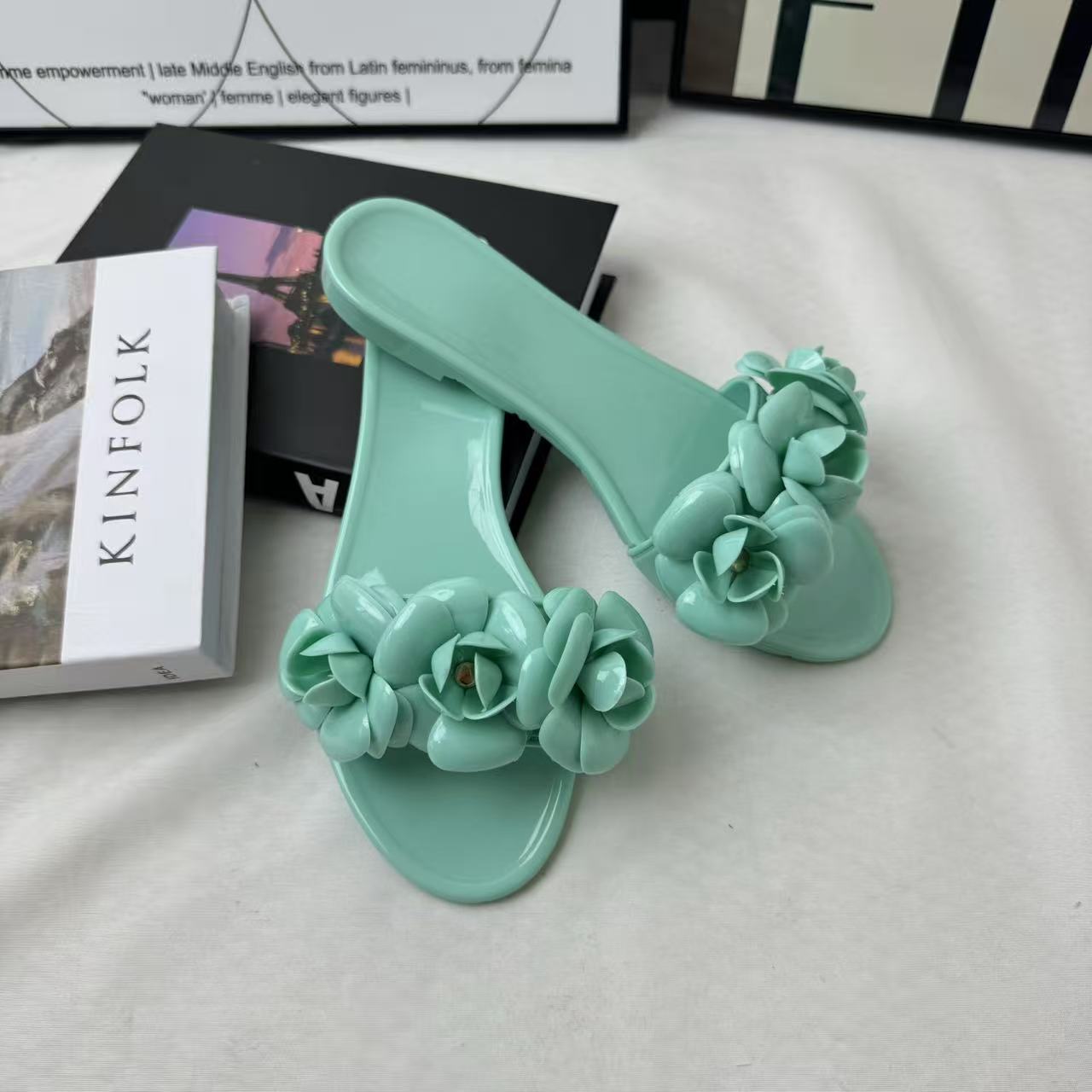 Camellia Flower One-Piece Shoes