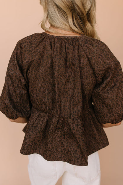 Roxana Leopard Blouse