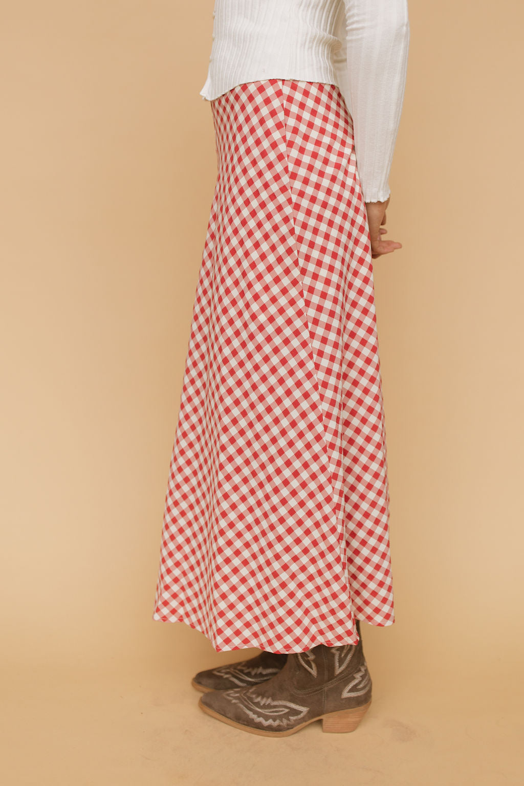 Lyla Gingham Maxi Skirt