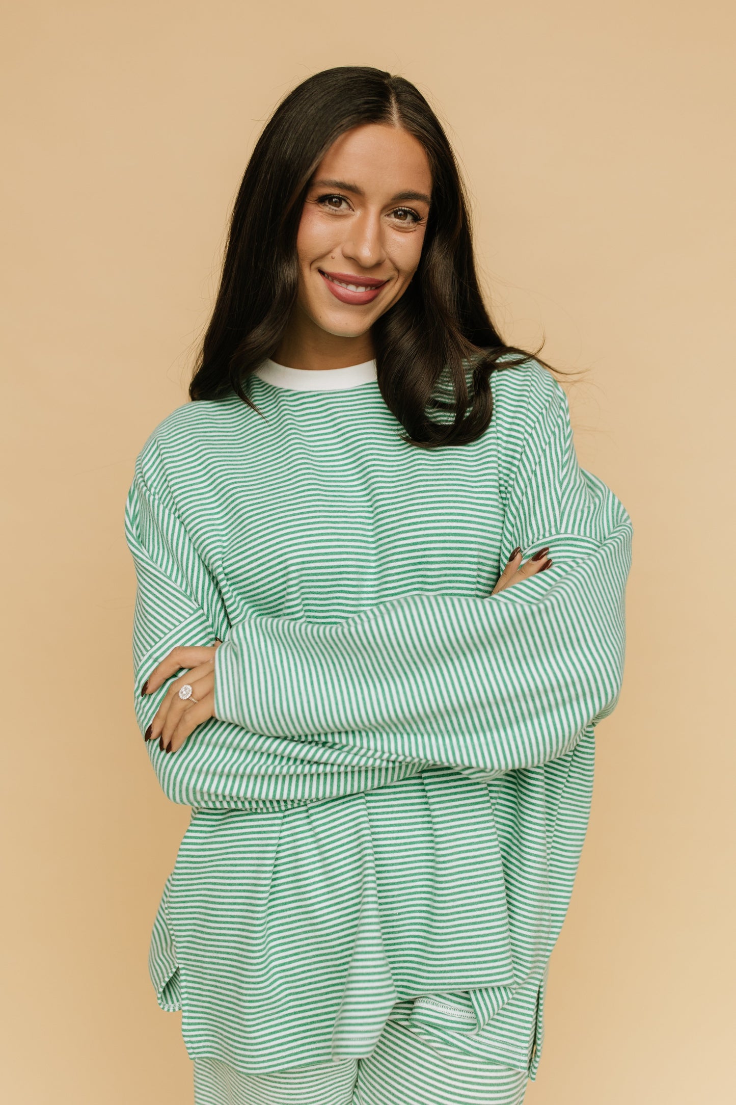 Porter Fleece Stripe Top