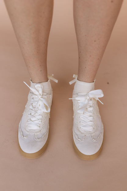 Destiny Lace Sneakers in Ivory