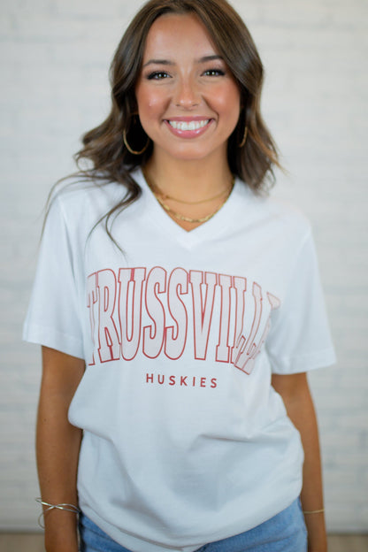 Trussville V-Neck Tee - White