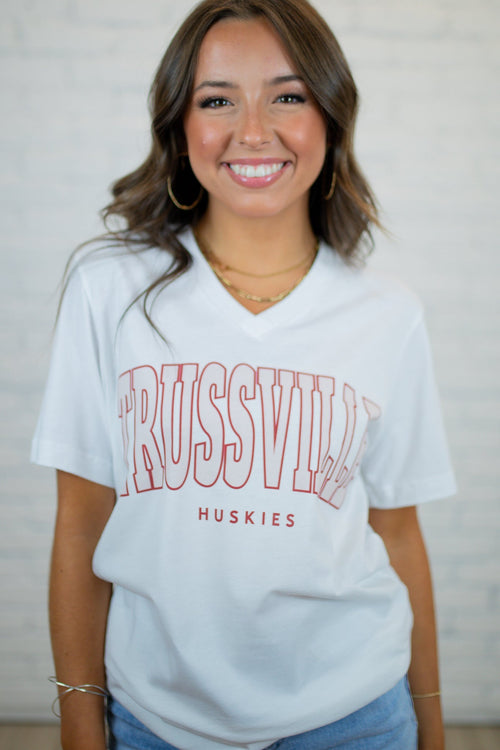 Trussville V-Neck Tee - White