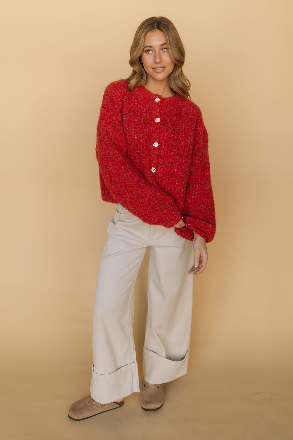 Rachel Cardigan in Red