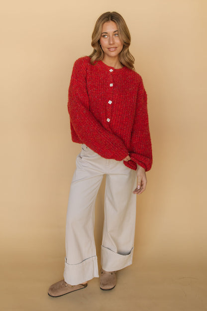 Rachel Cardigan in Red
