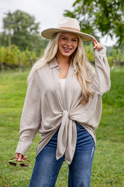 Allison Oversized Button-Up Blouse
