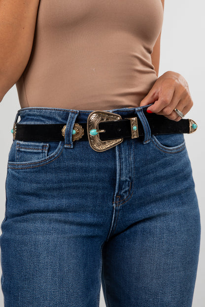 Cowgirl Favorite Black Western Belt