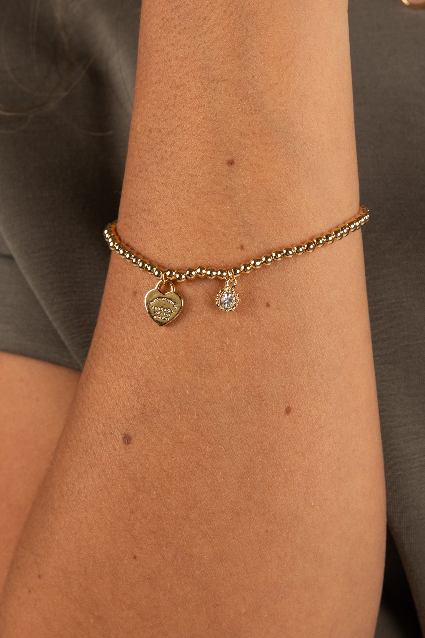 Bella Gold Beaded Chain Bracelet