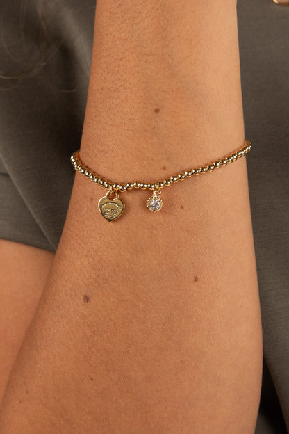 Bella Gold Beaded Chain Bracelet