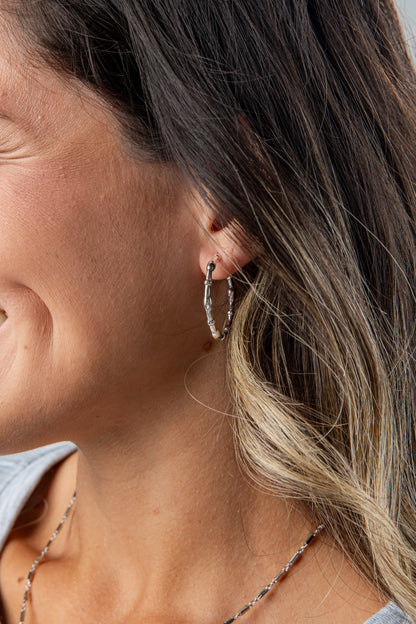 Carmen Textured Hoop Earrings