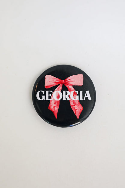 Black Georgia Bow Button