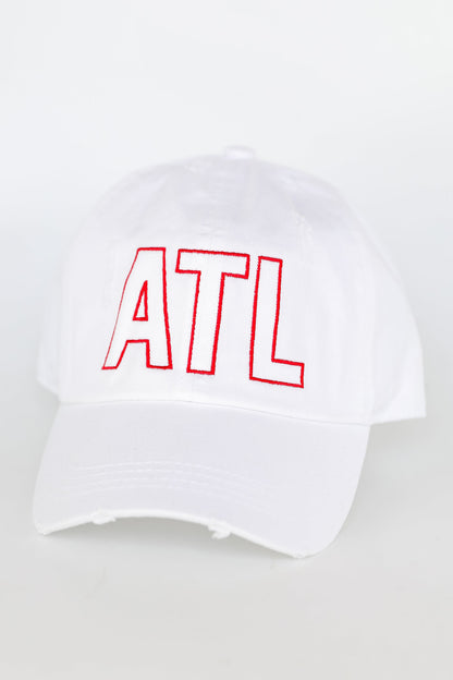 ATL Distressed Embroidered Hat