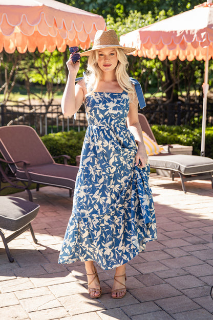 Coastal Romance Floral Maxi Dress