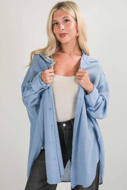Allison Oversized Button-Up Blouse