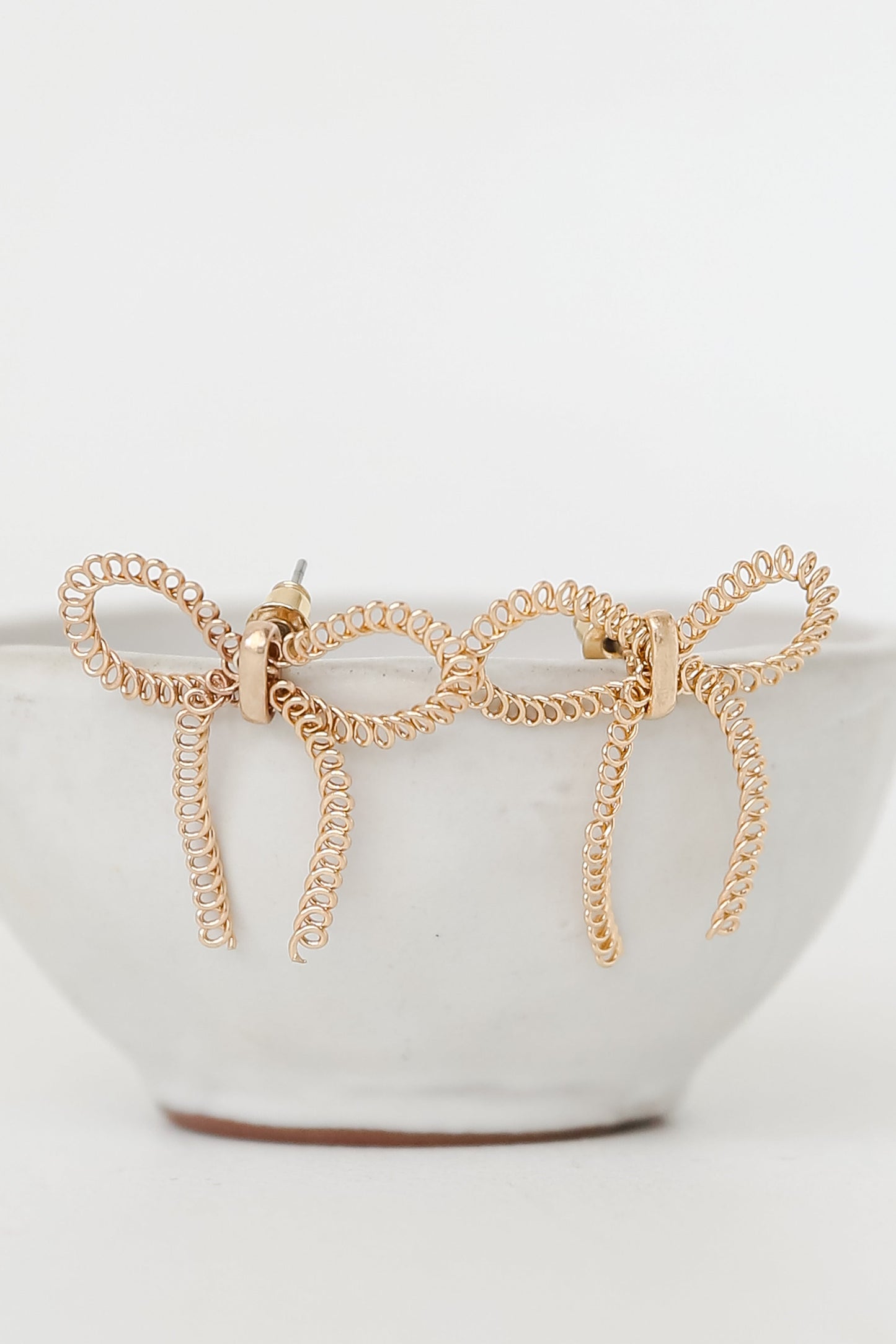 Alicia Gold Bow Earrings