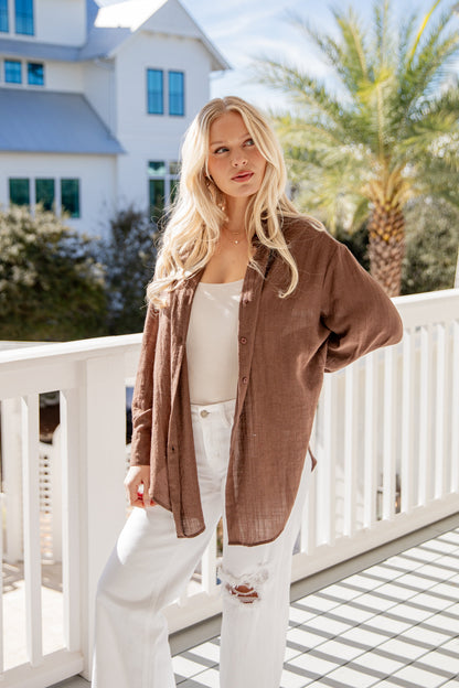 Allison Oversized Button-Up Blouse