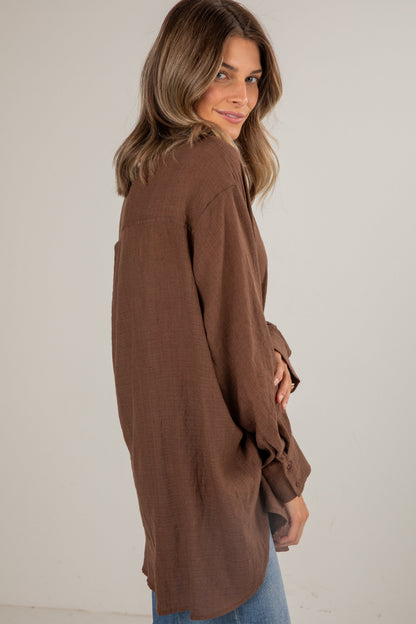 Allison Oversized Button-Up Blouse