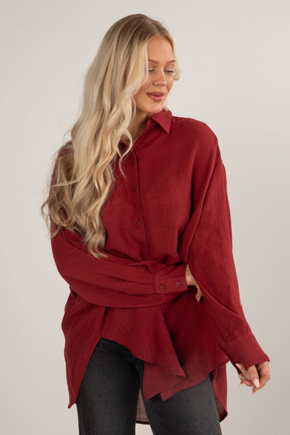 Allison Oversized Button-Up Blouse