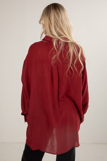 Allison Oversized Button-Up Blouse