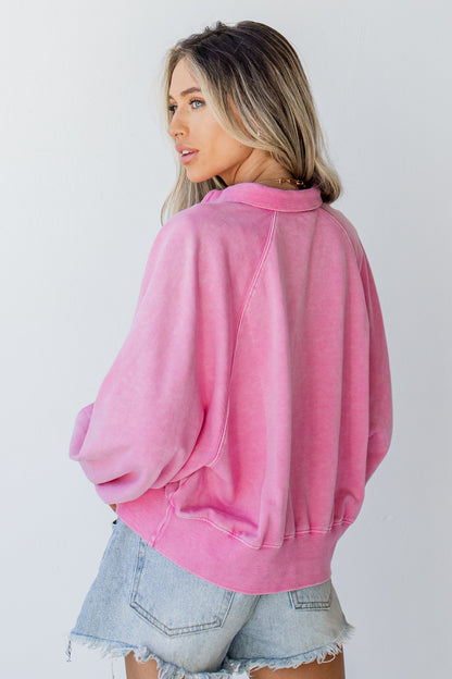 Bright And Cheery Collared Pullover
