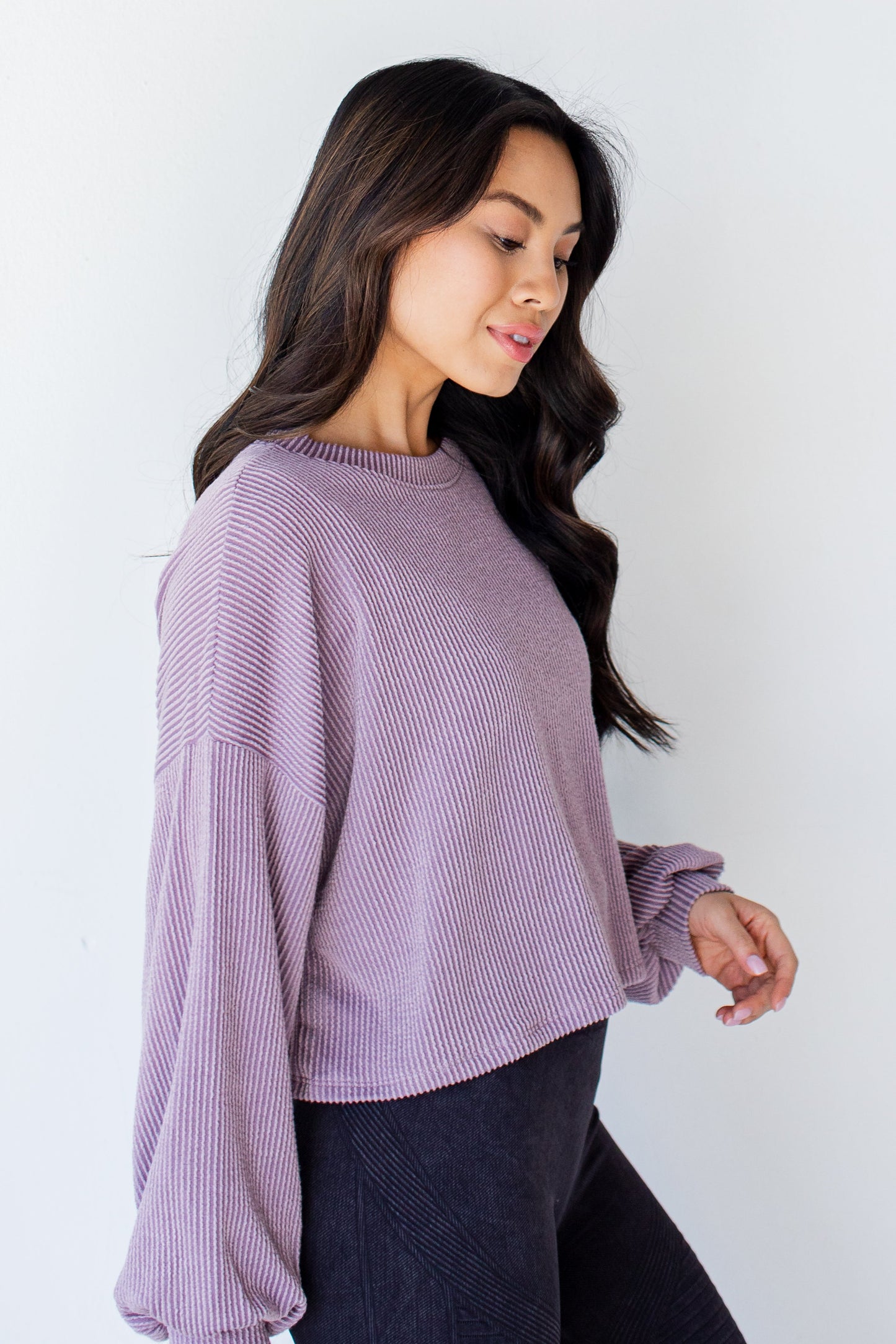 Call The Shots Cropped Corded Pullover
