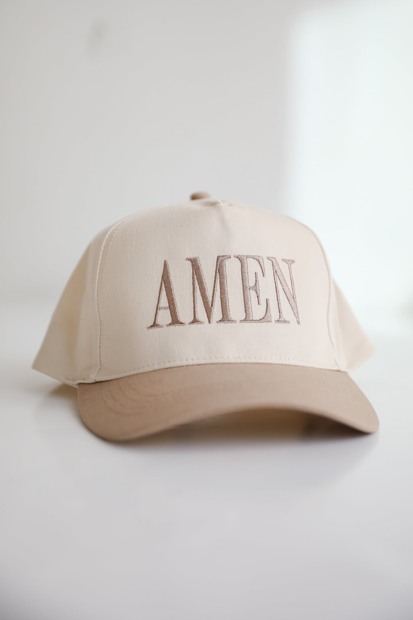 Amen Color Block Embroidered Hat
