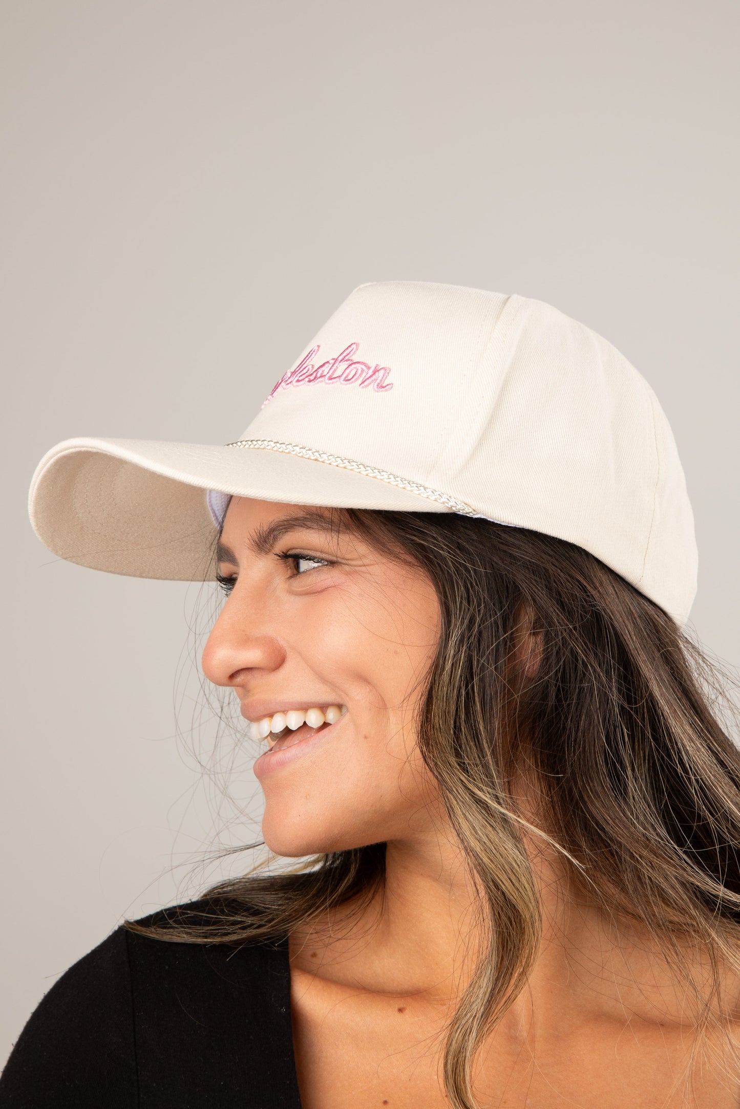 Charleston Script Embroidered Hat