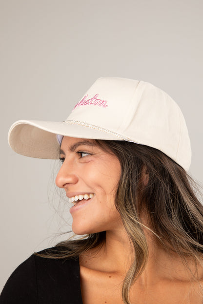 Charleston Script Embroidered Hat