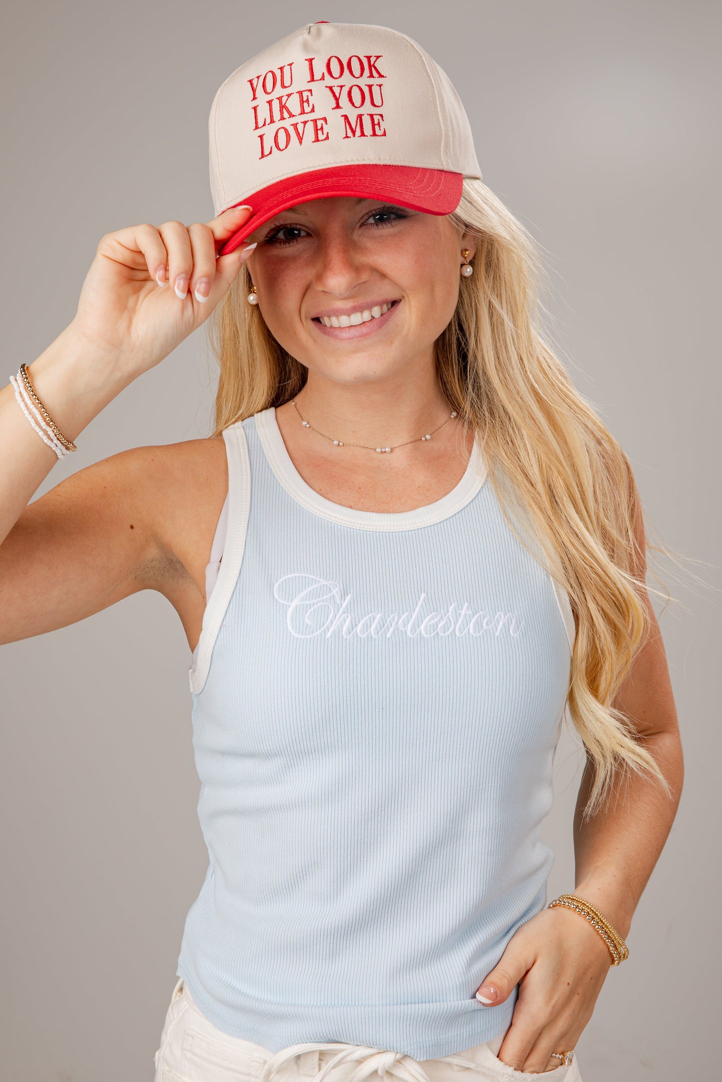 Charleston Script Ribbed Tank