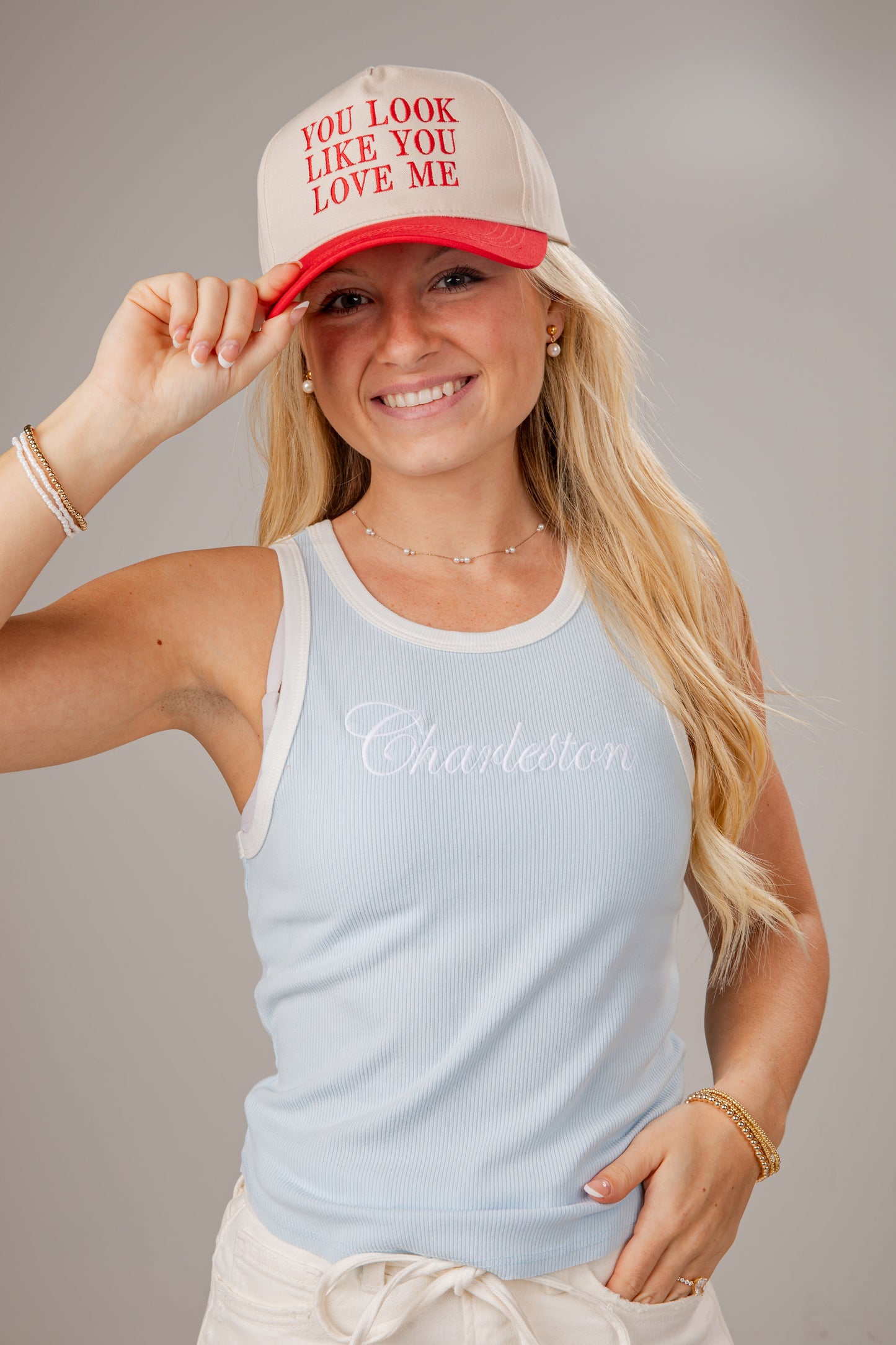 Charleston Script Ribbed Tank