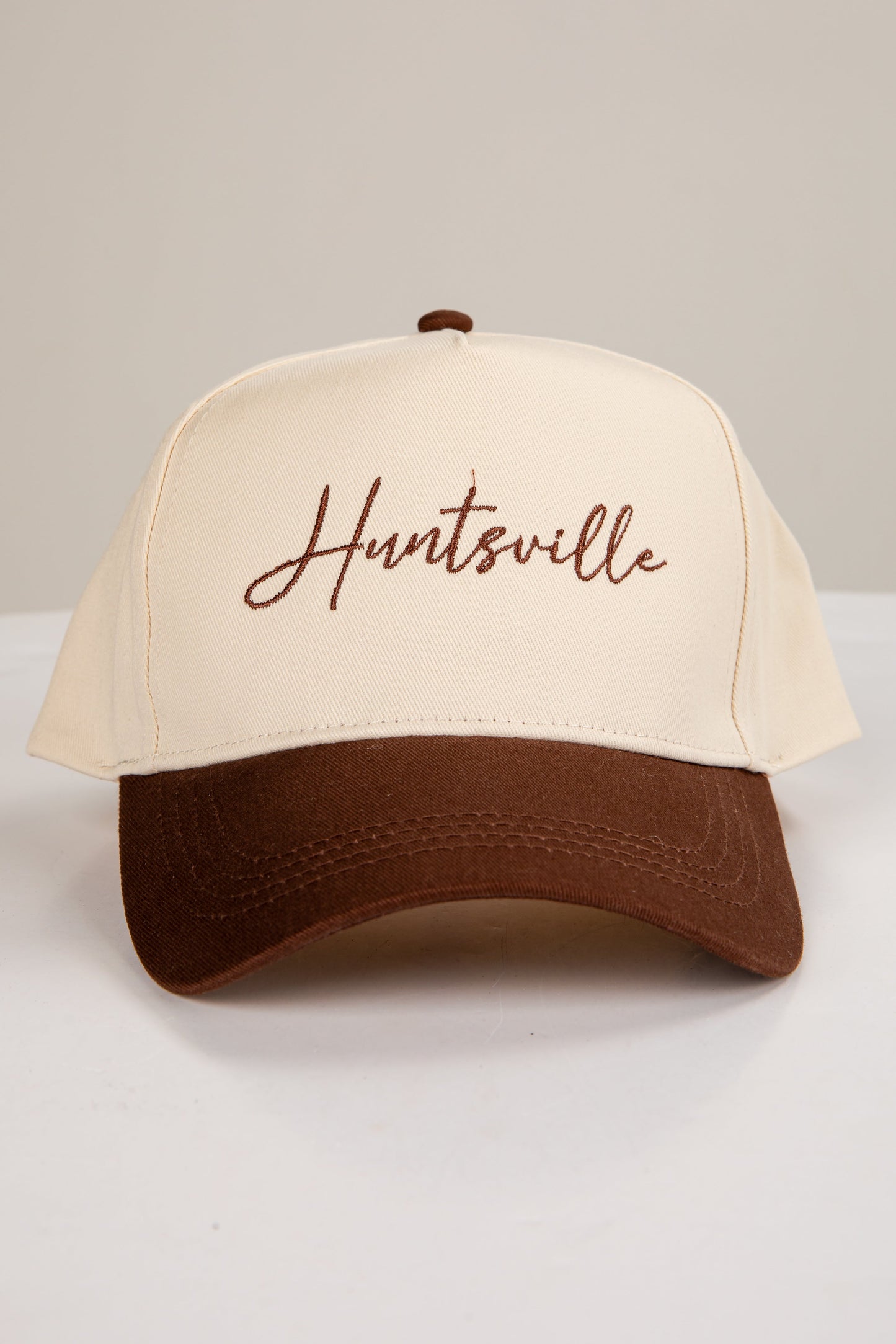 Brown Huntsville Script Embroidered Hat