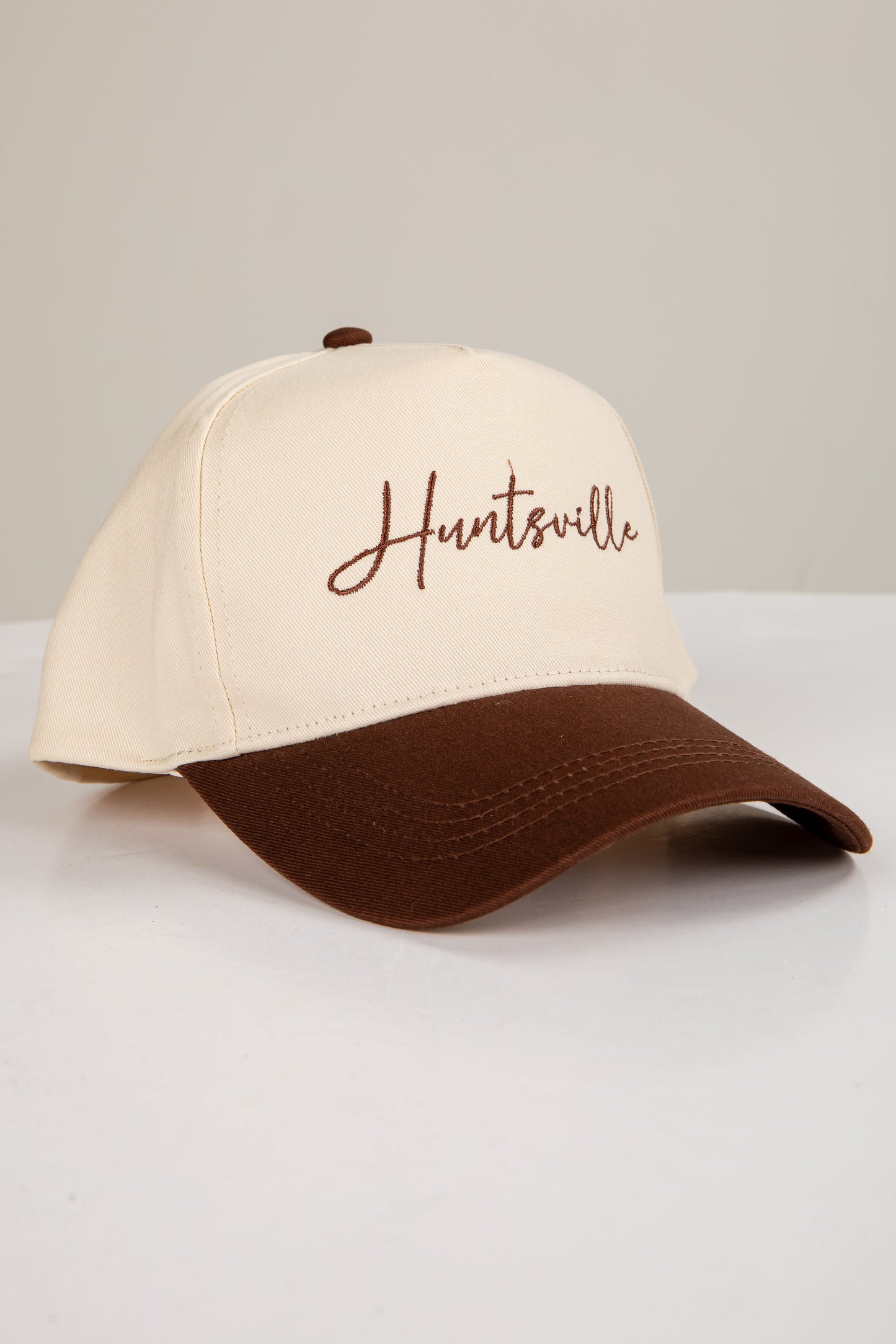 Brown Huntsville Script Embroidered Hat