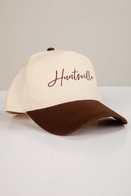 Brown Huntsville Script Embroidered Hat