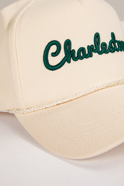 Charleston Script Embroidered Hat