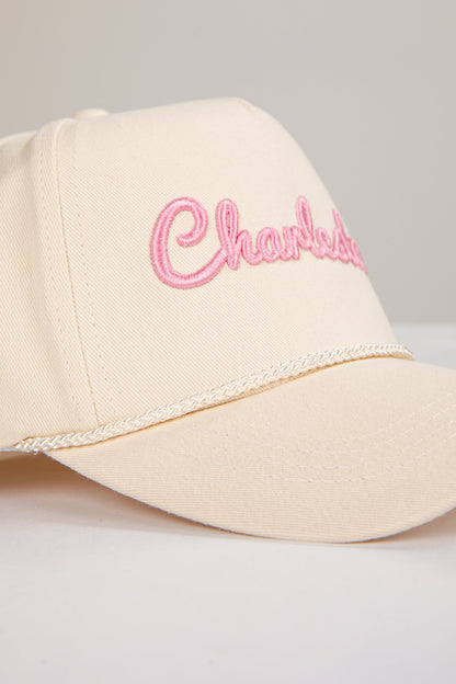 Charleston Script Embroidered Hat