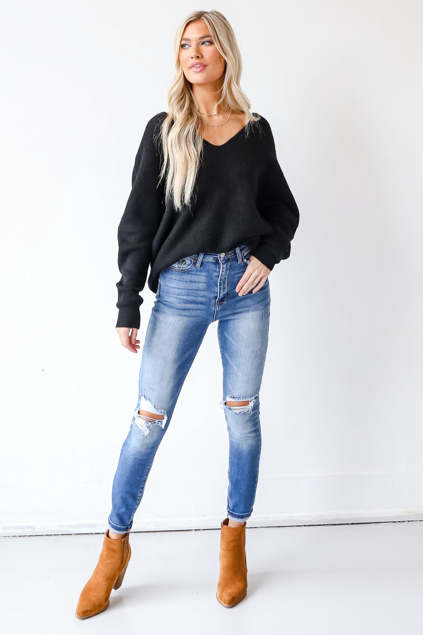 Delilah Distressed Skinny Jeans