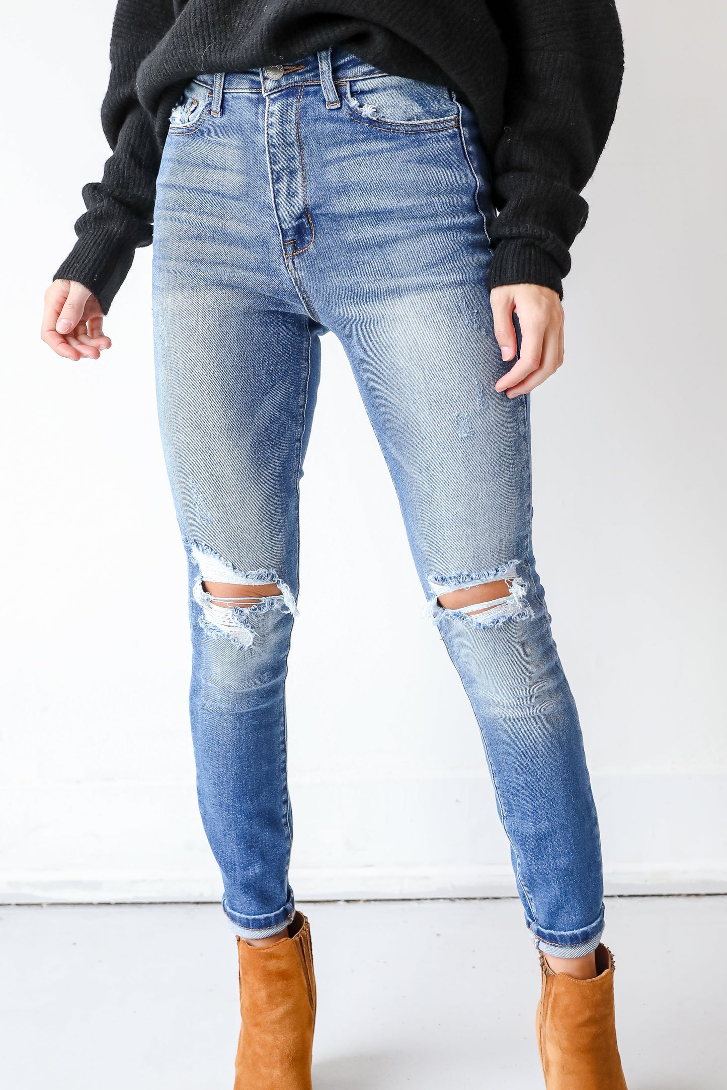 Delilah Distressed Skinny Jeans