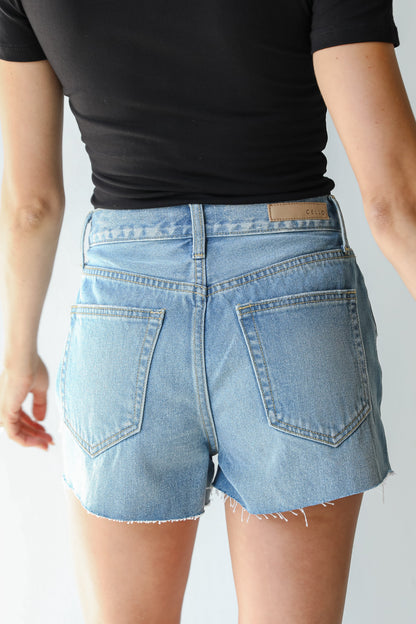 Don't You Know Distressed Denim Shorts