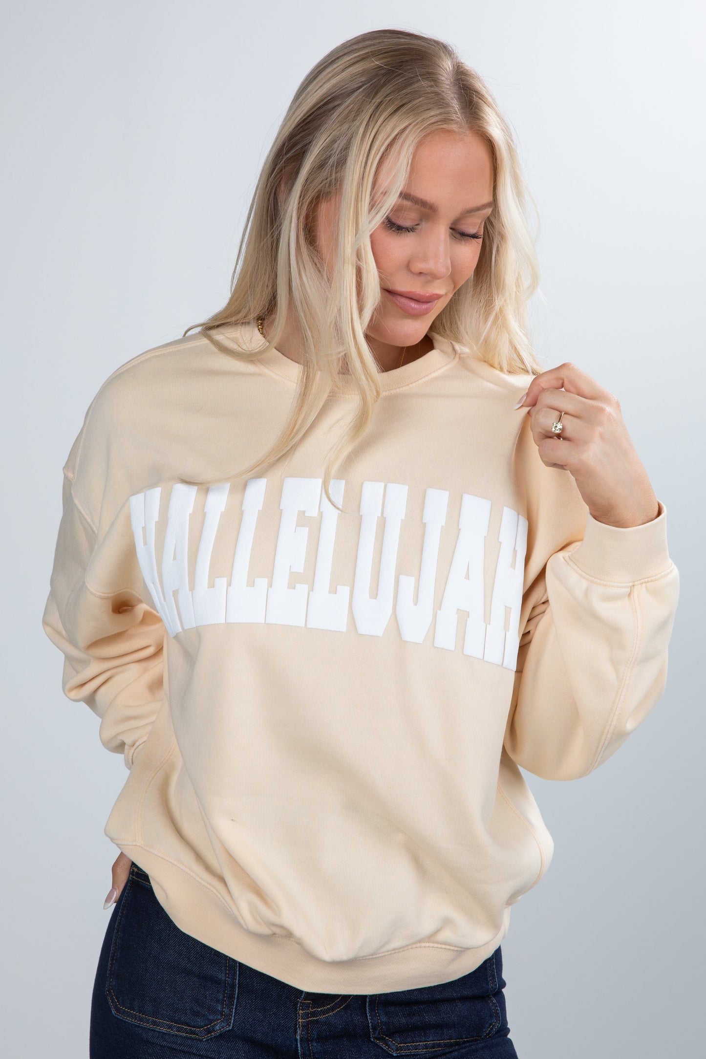 Cream Hallelujah Sweatshirt