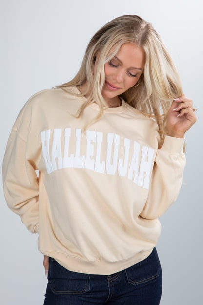 Cream Hallelujah Sweatshirt