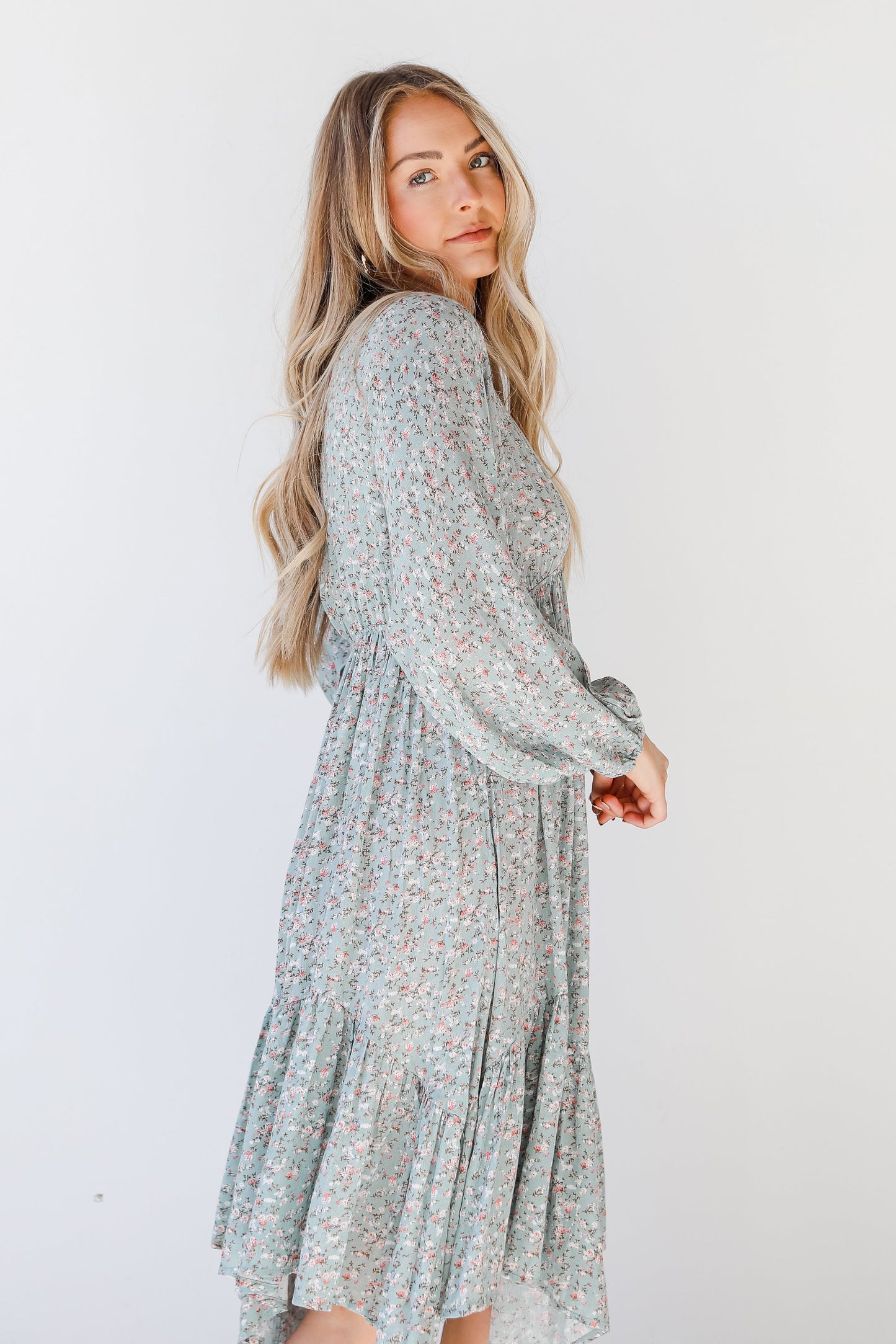 Bloom With A View Floral Midi Dress
