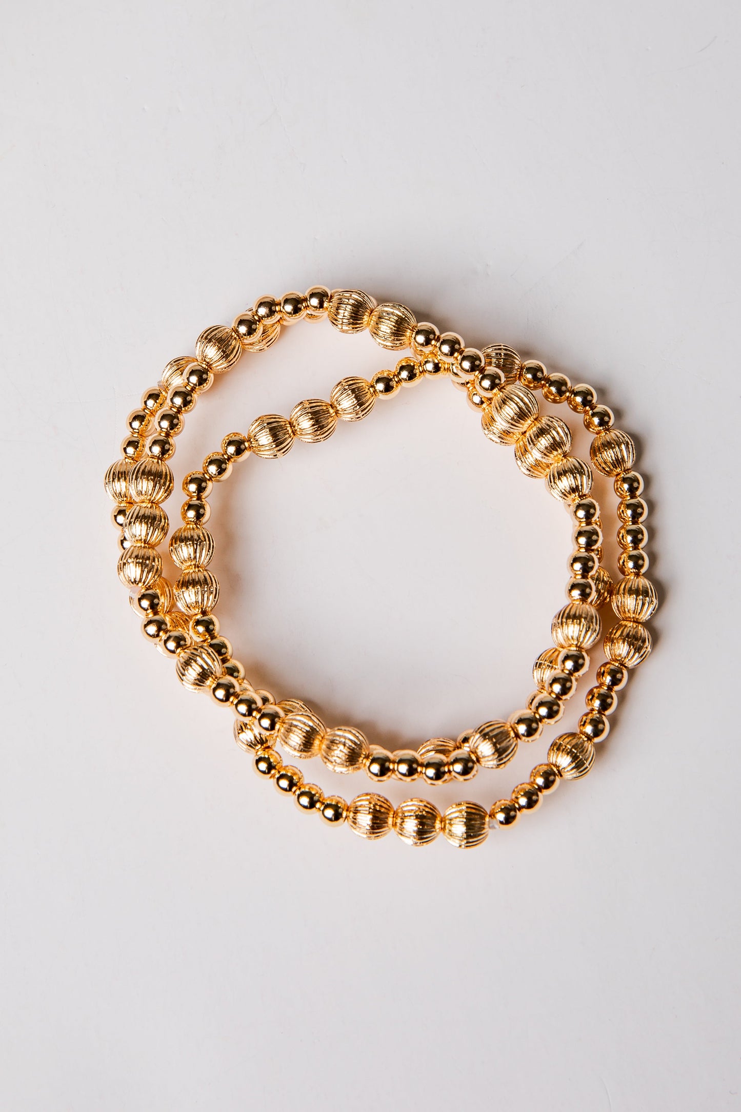 Brynn Gold Beaded Bracelet Set