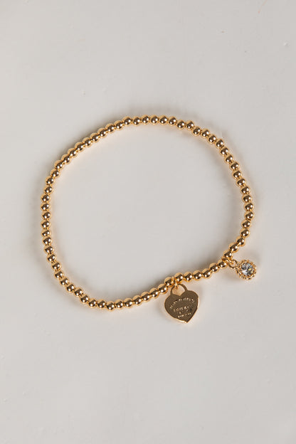 Bella Gold Beaded Chain Bracelet