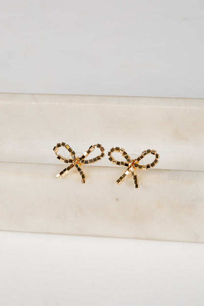 Cecelia Gold Bow Earrings