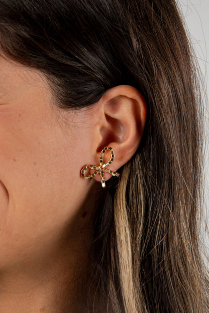 Cecelia Gold Bow Earrings