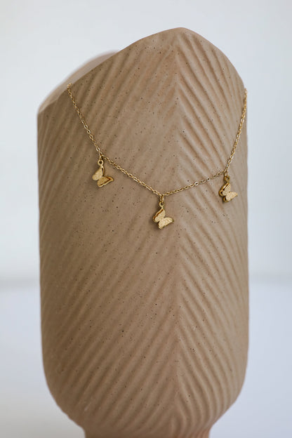 Ariana Gold Butterfly Charm Anklet