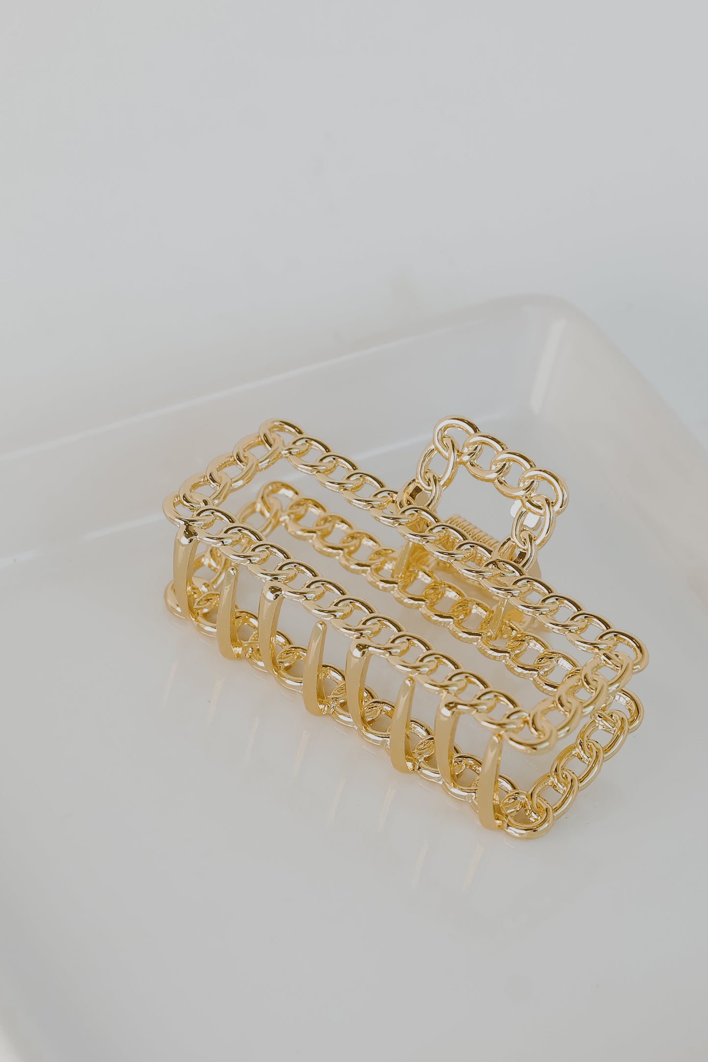 Camryn Gold Chainlink Claw Hair Clip