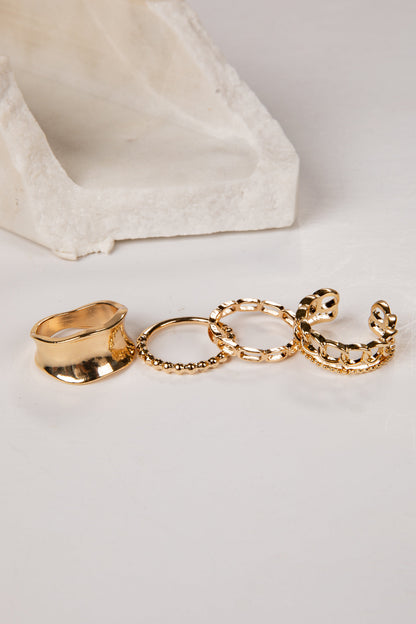 Aurelia Gold Mixed Ring Set