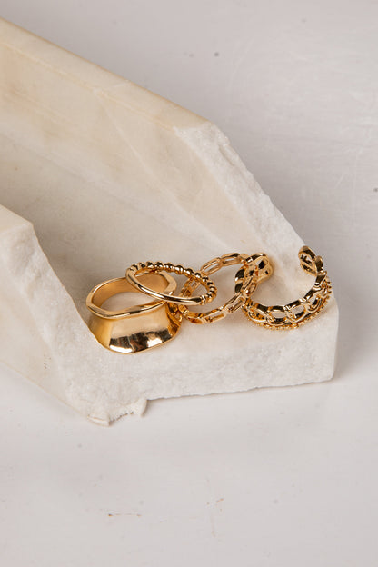 Aurelia Gold Mixed Ring Set